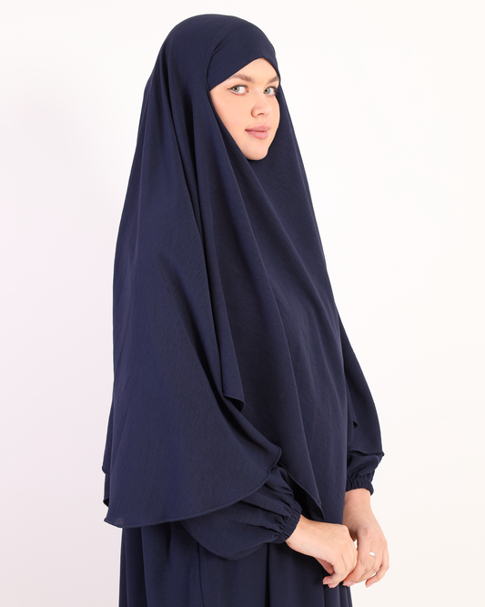 Navy Blue French Hijab