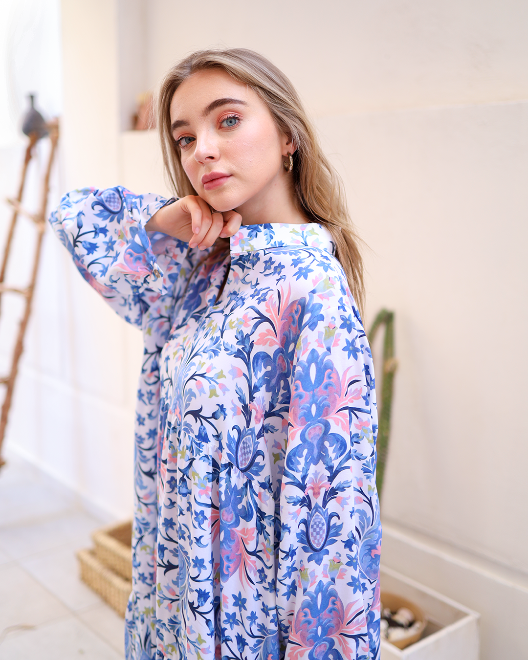 Dress Cotton blue Boho