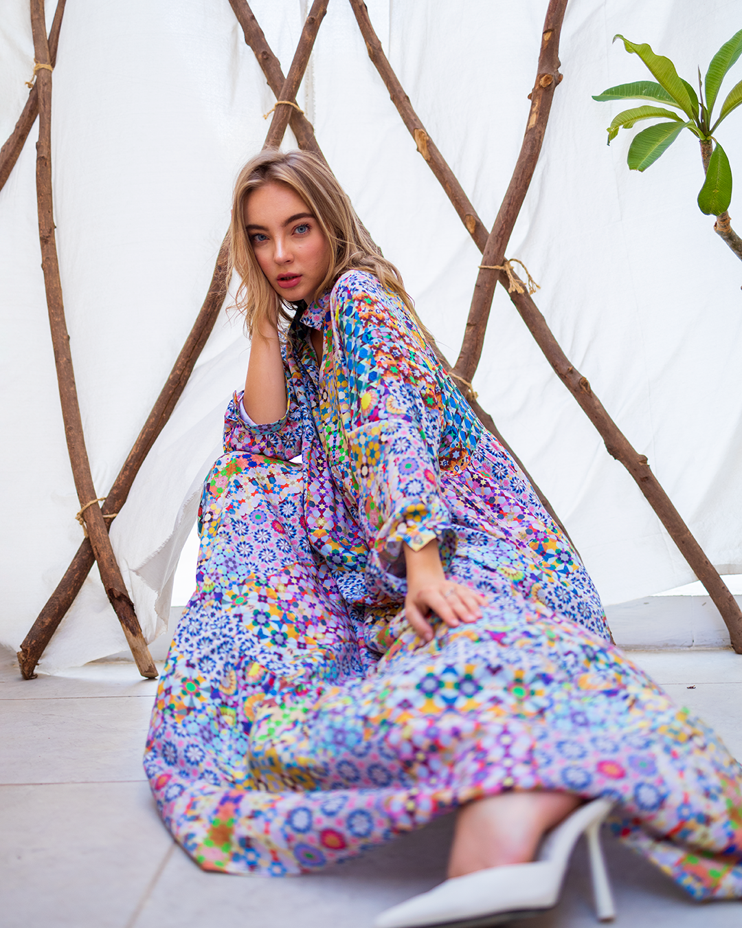 Dress Cotton colorful Boho