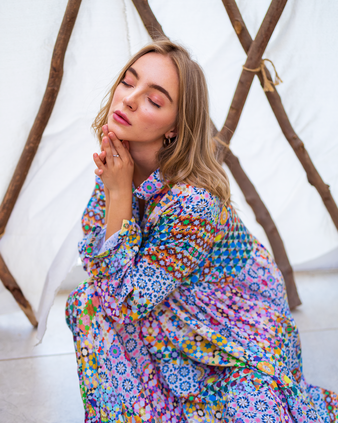 Dress Cotton colorful Boho