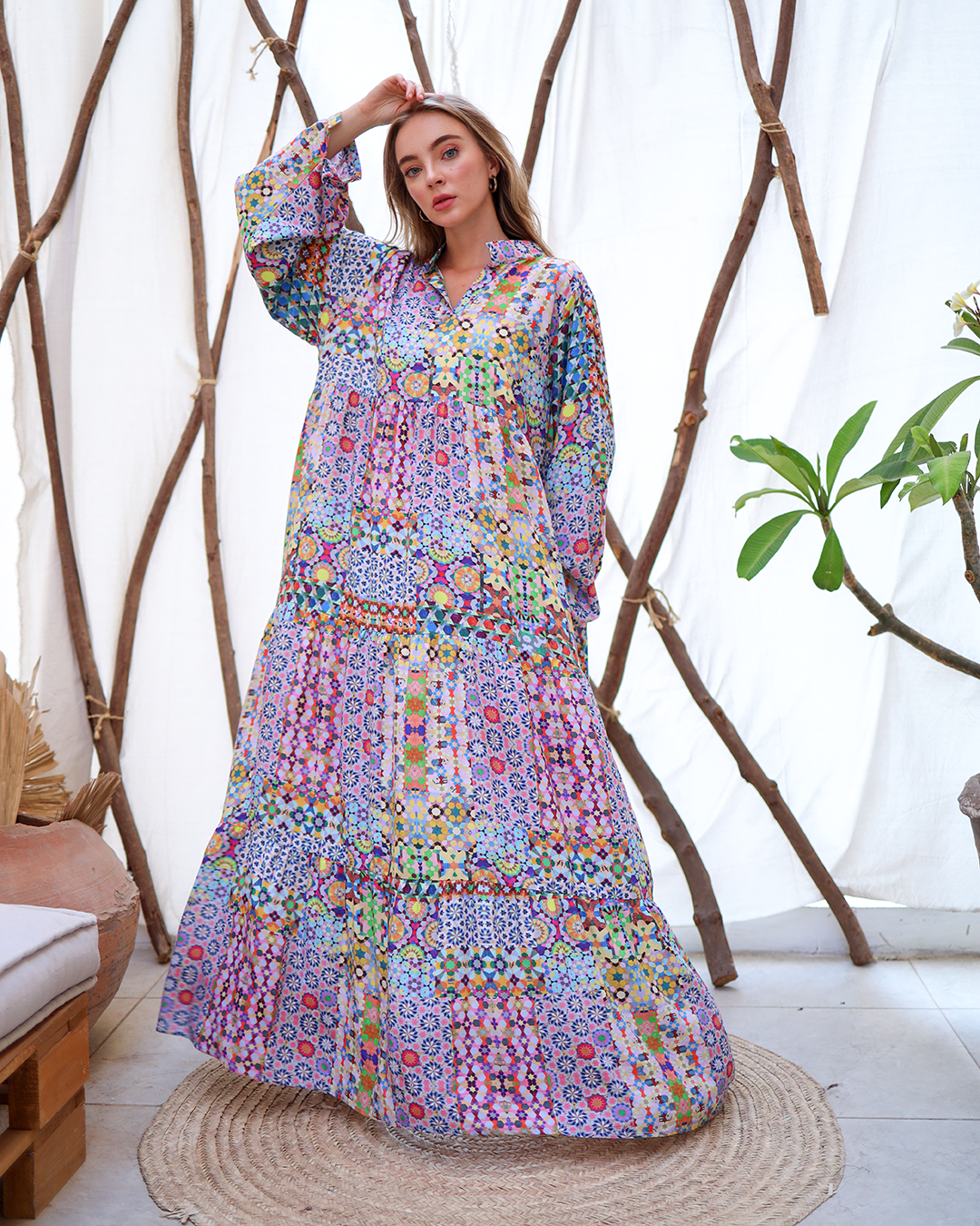 Dress Cotton colorful Boho