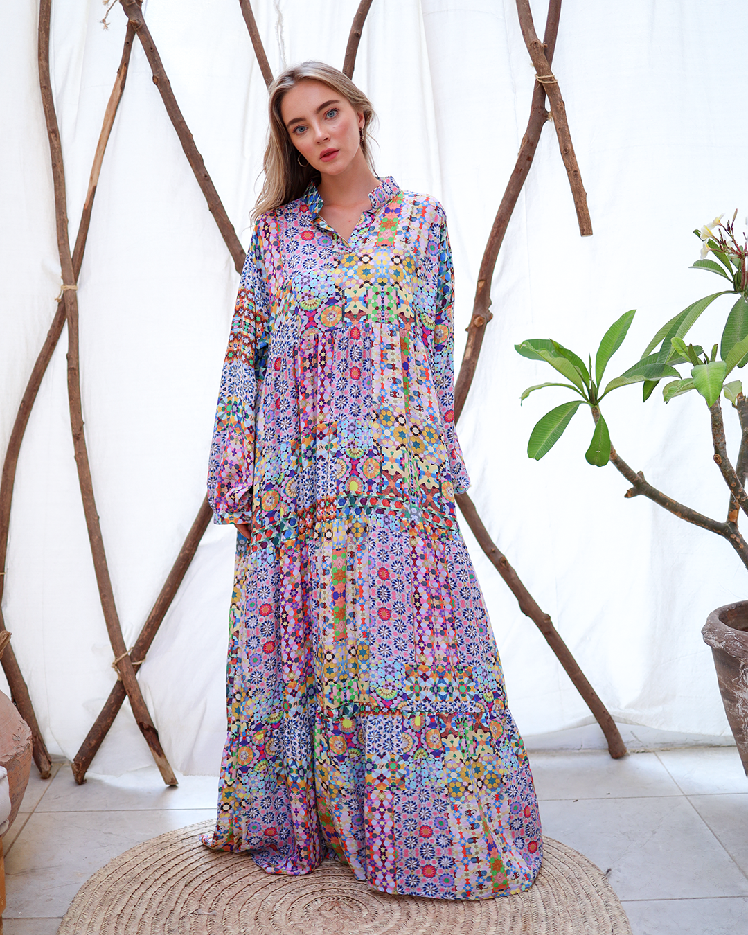 Dress Cotton colorful Boho