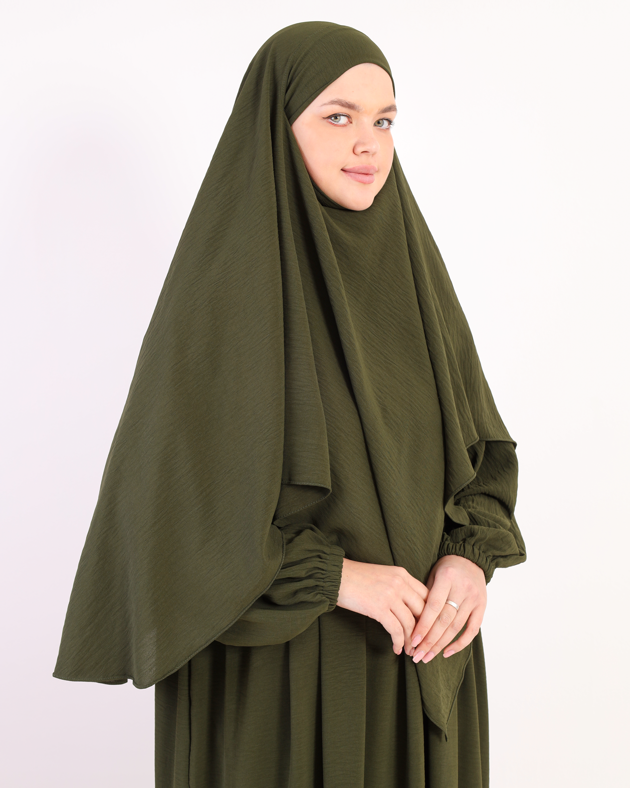 Olive Green French Hijab