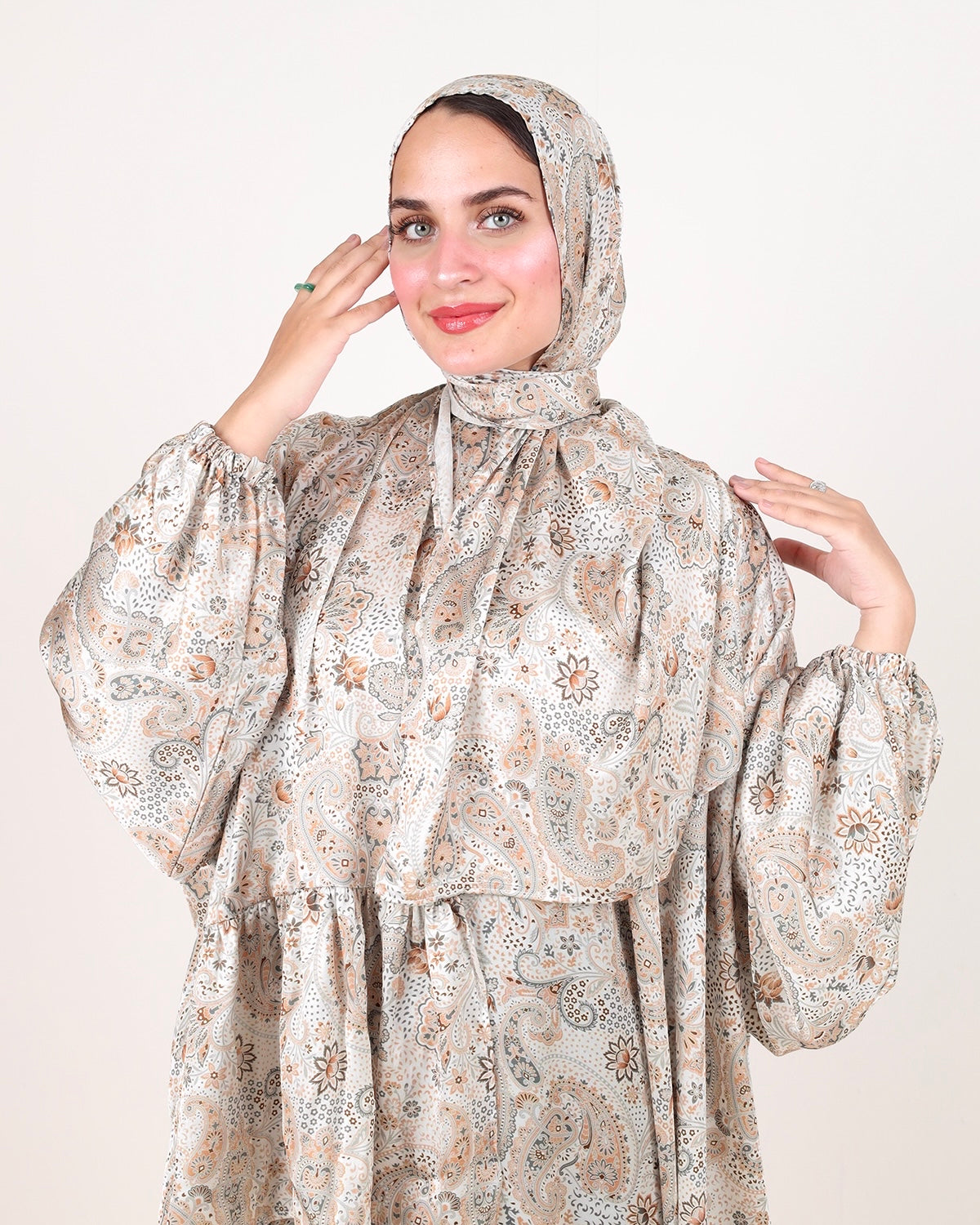 Paris Style Printed Silk Satin Essdal