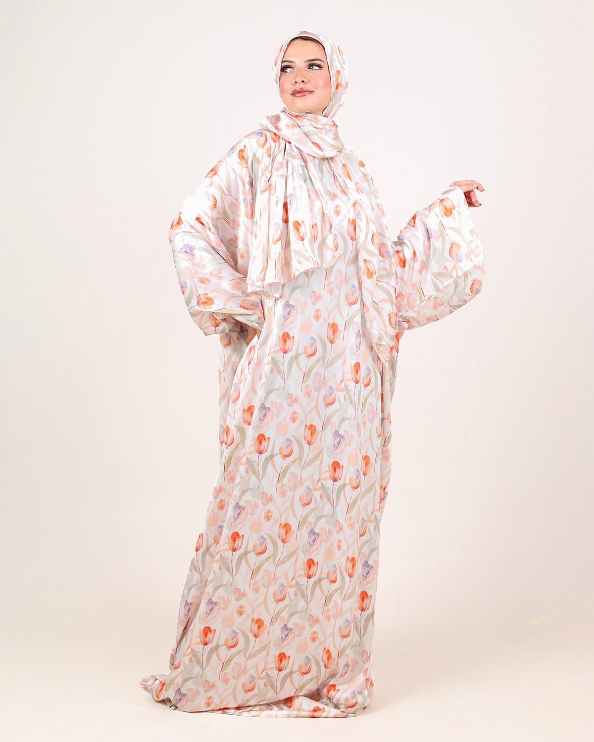 Tulipe Printed Silk Satin Essdal