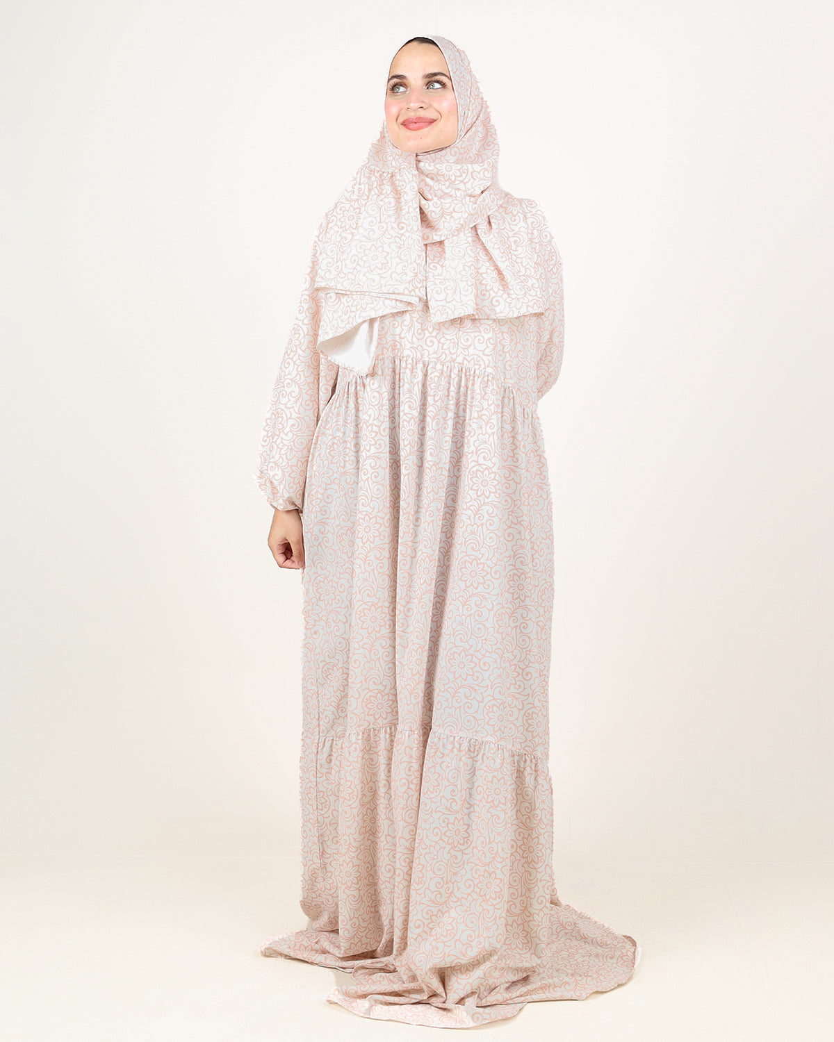 Arabesque Nude Printed Crepe Essdal