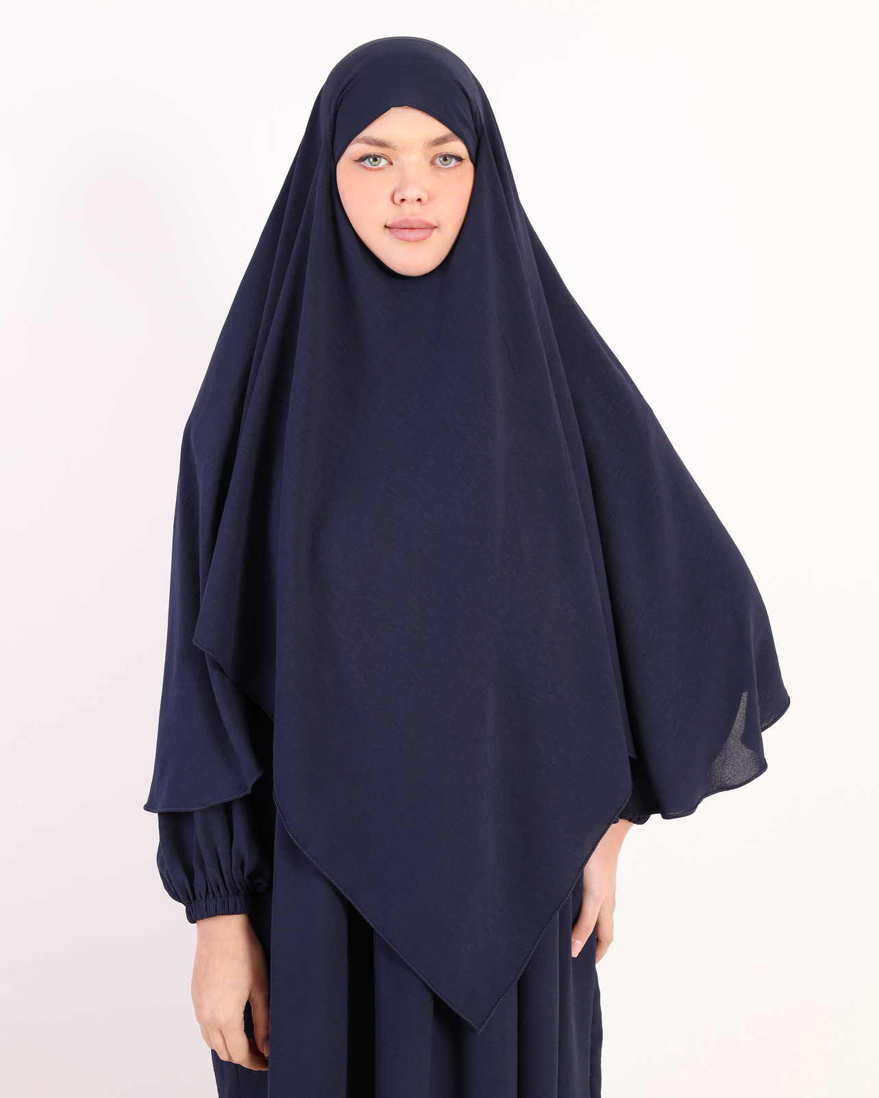 Navy Blue French Hijab