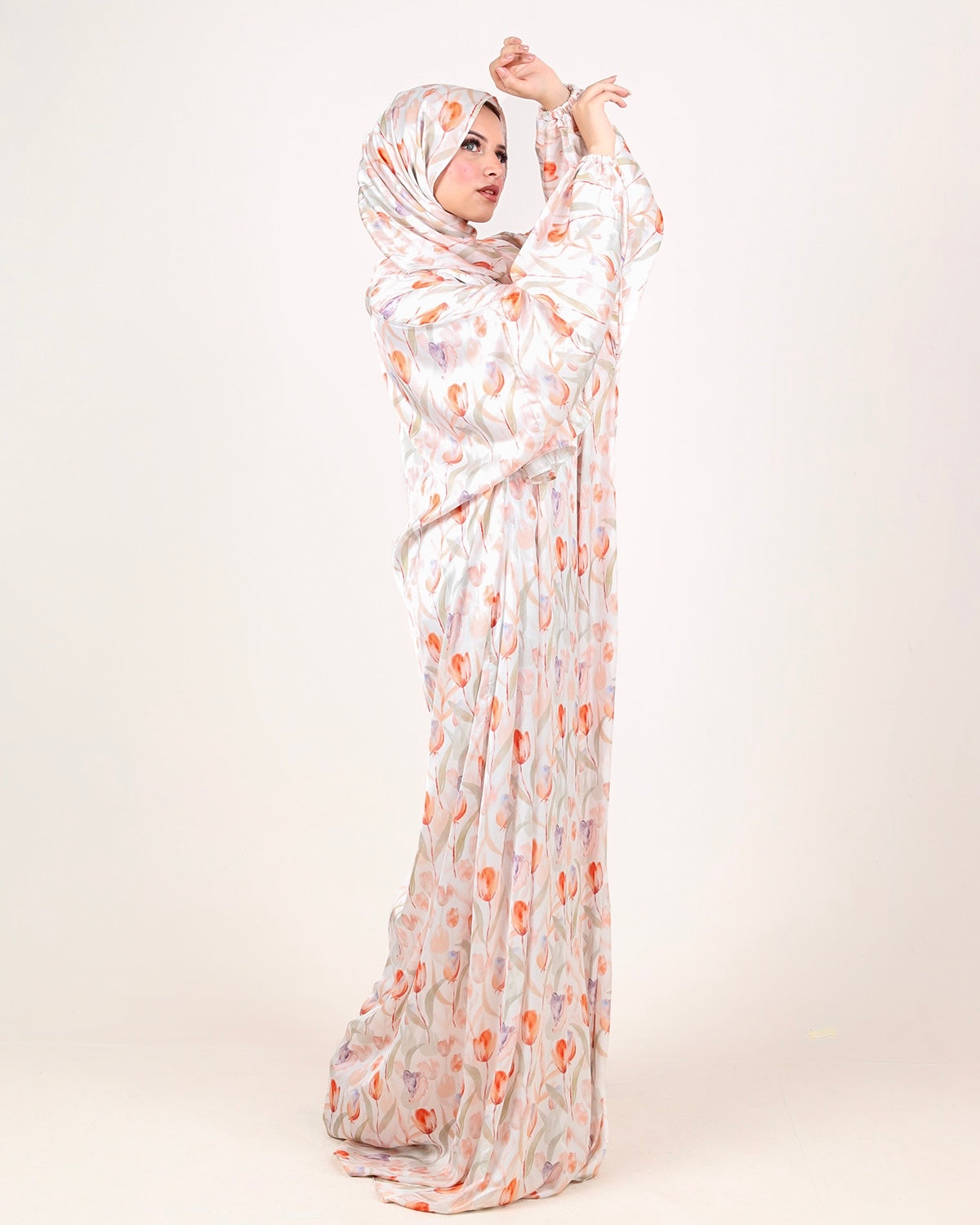 Tulipe Printed Silk Satin Essdal