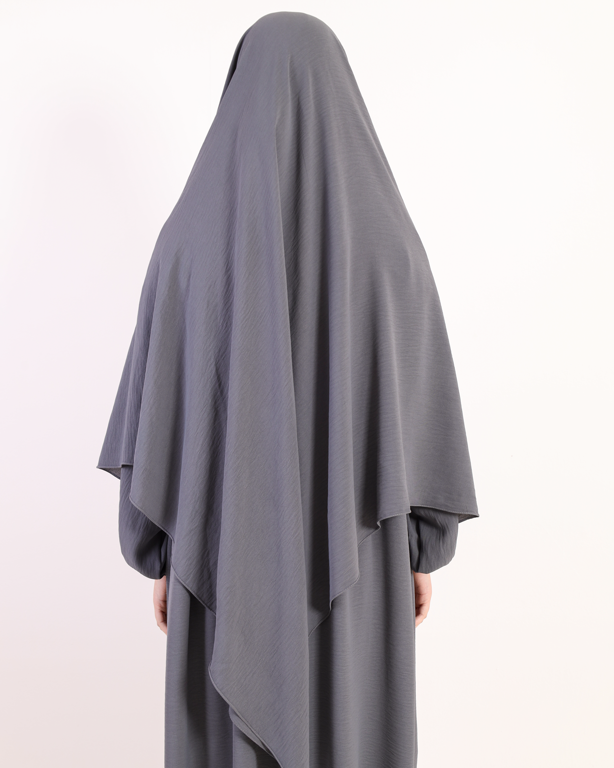 Dark Grey French Hijab