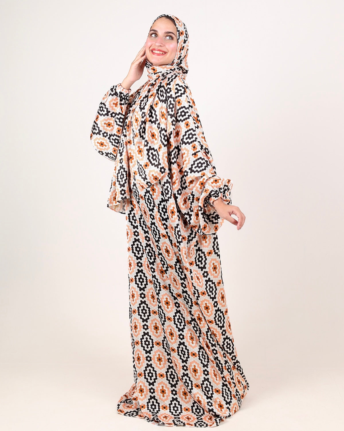 Beehive Printed Silk Satin Essdal