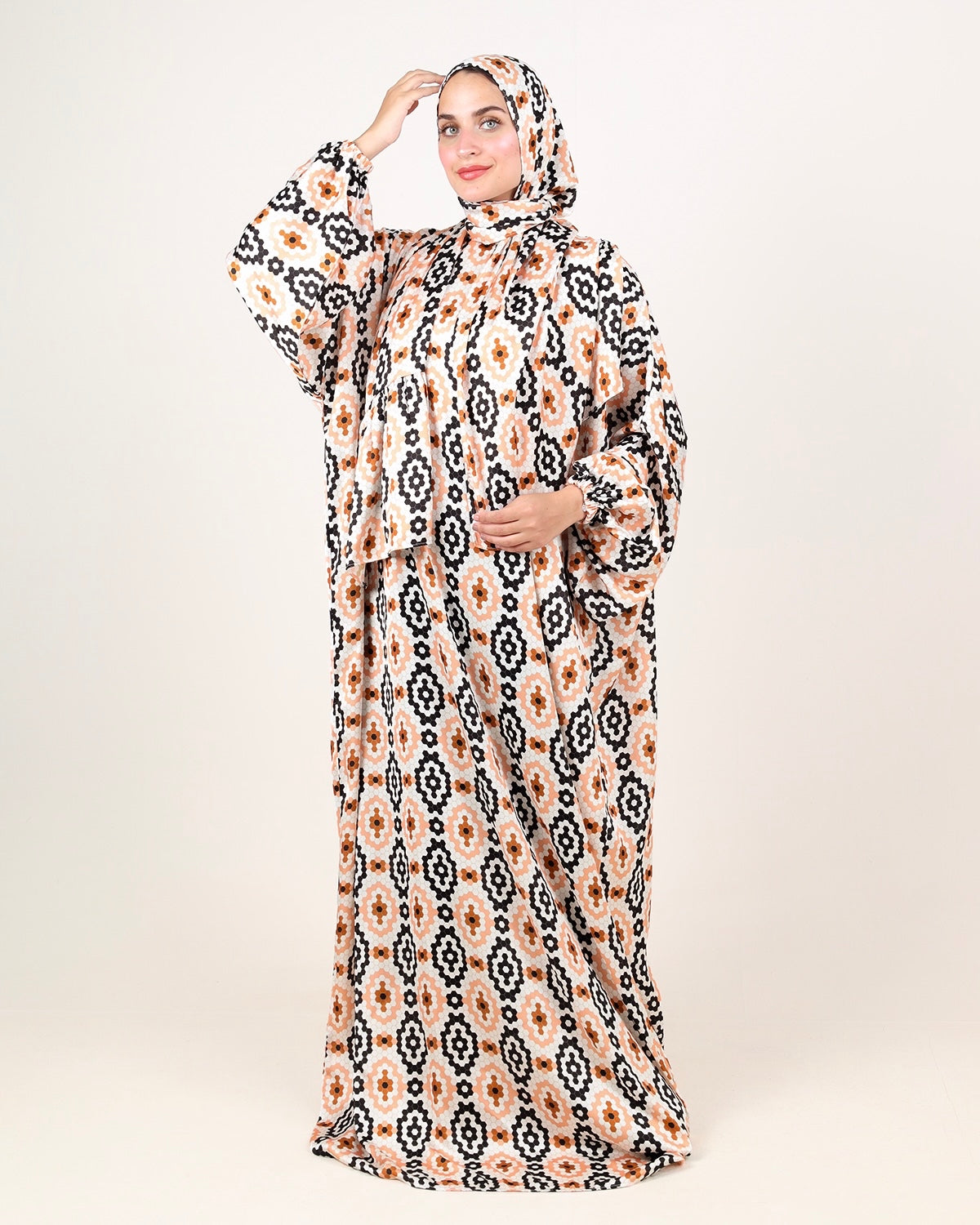 Beehive Printed Silk Satin Essdal
