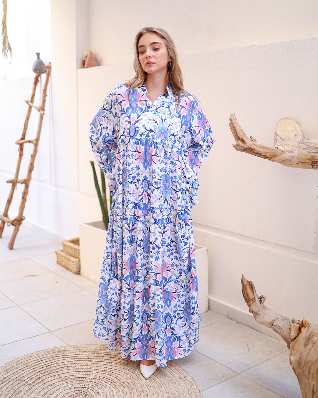 Dress Cotton blue Boho