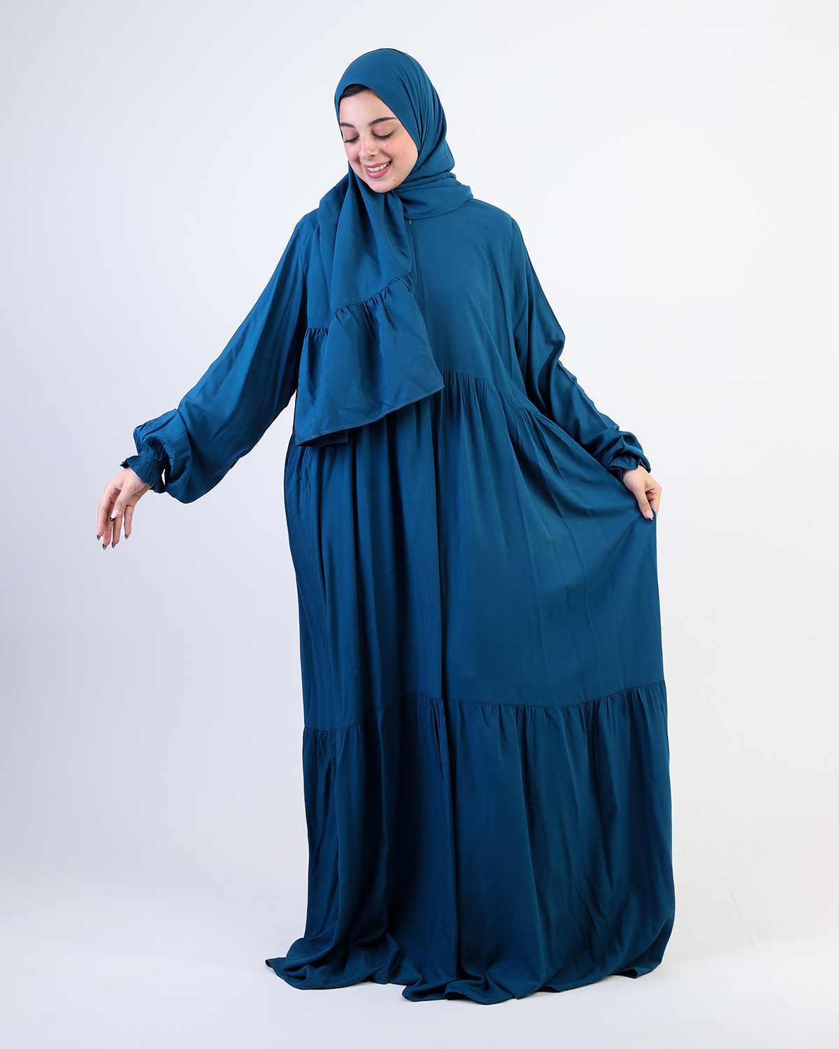 Bright Teal Essdal-Viscose Cotton
