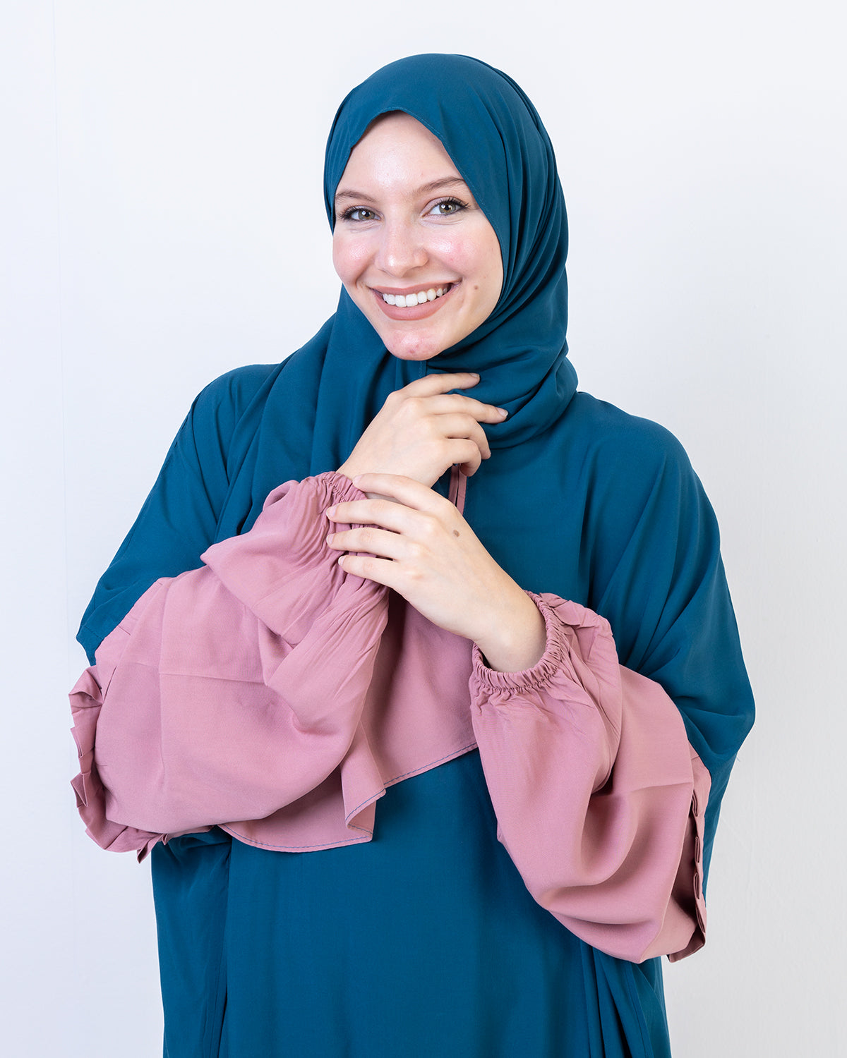 Two in one “ Bright Teel and cashmere “