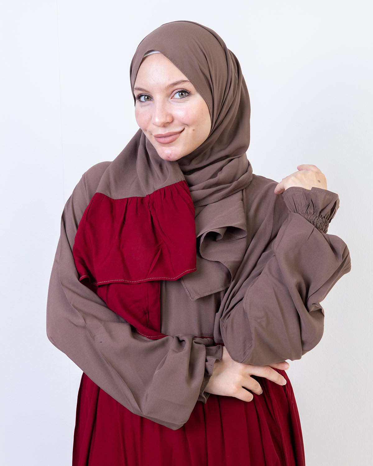 Mix and Match “ Coffee and Dark Red “
