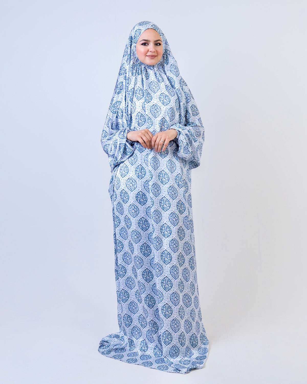 Mayaa printed silk satin Malhafa