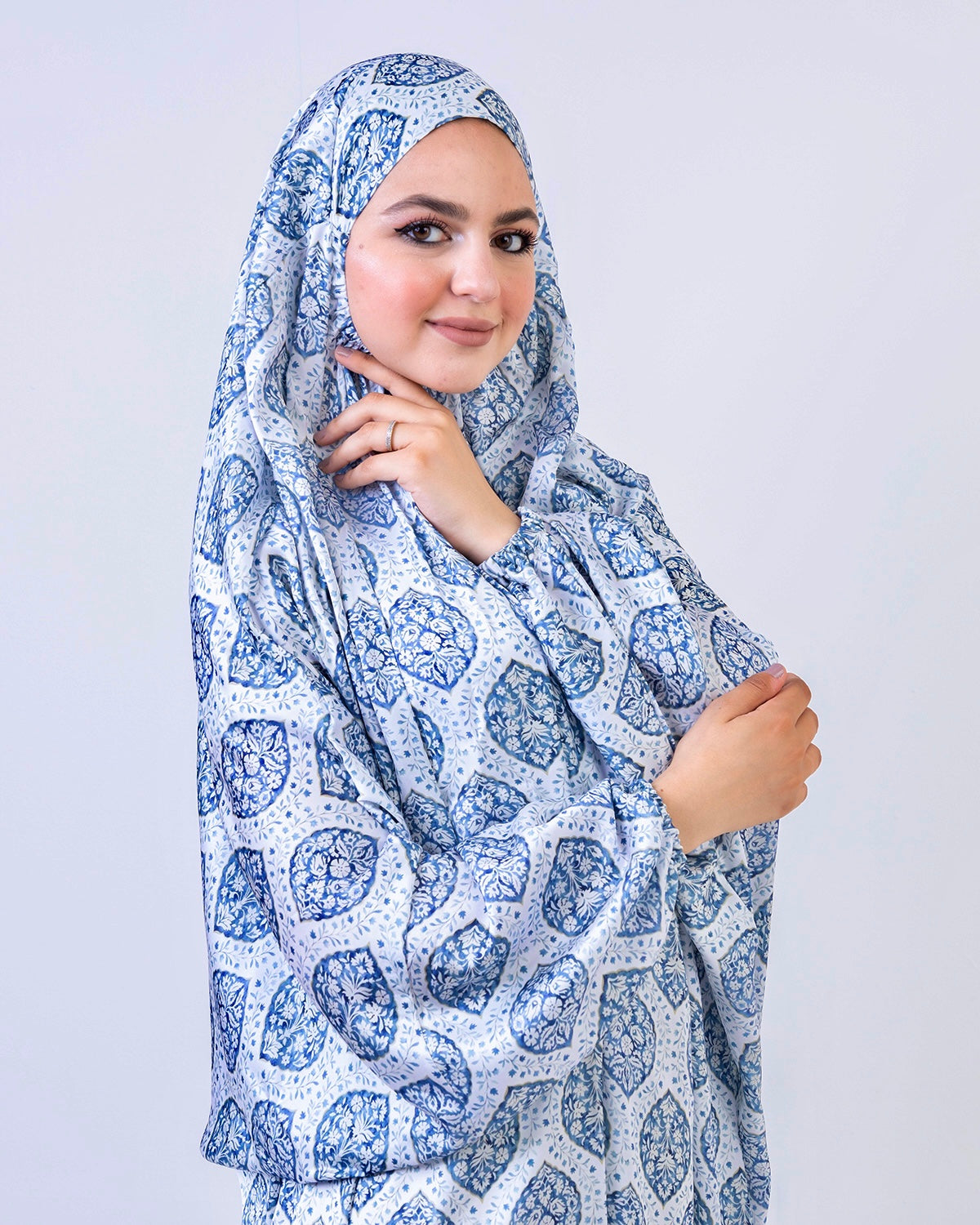 Mayaa printed silk satin Malhafa