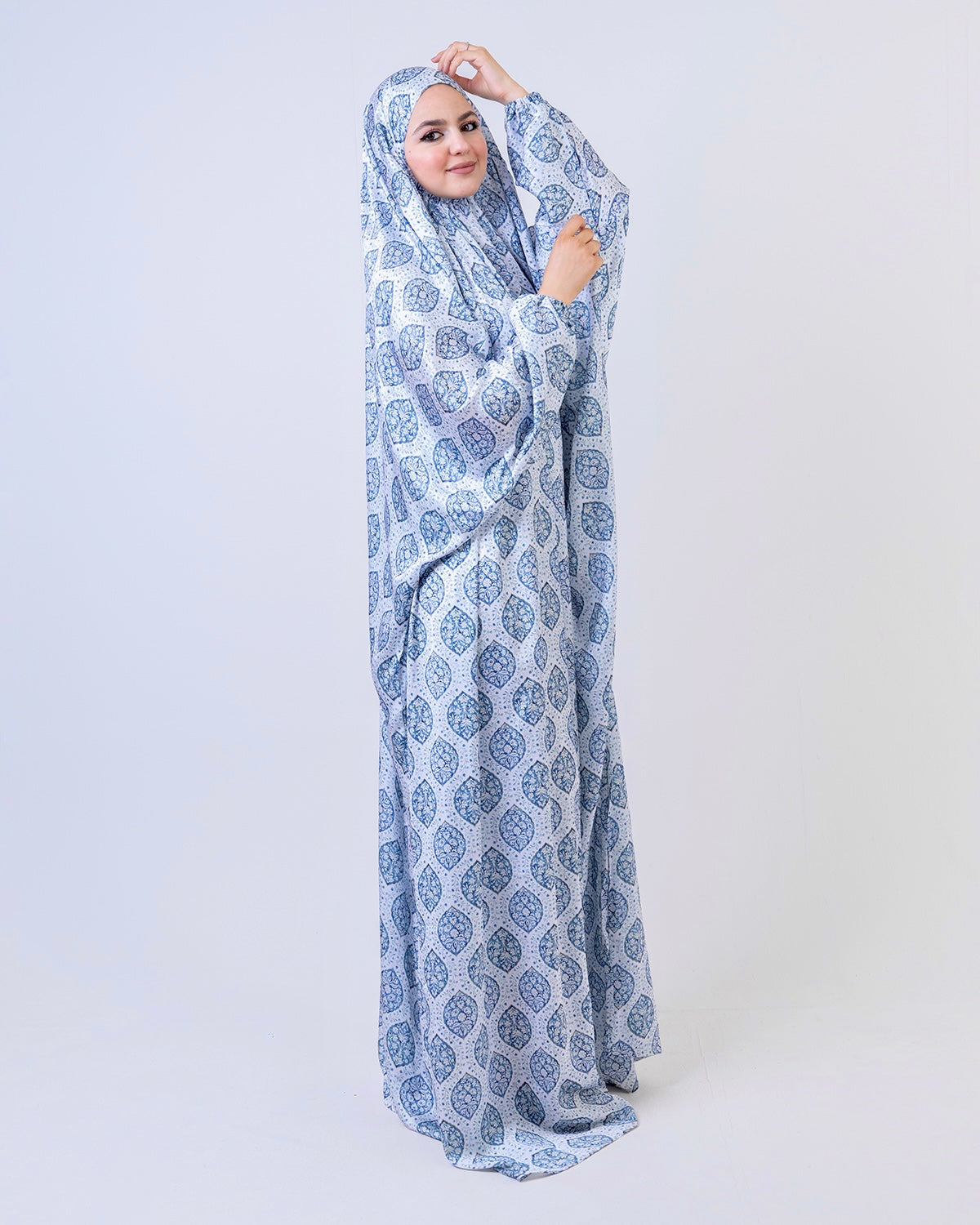 Mayaa printed silk satin Malhafa