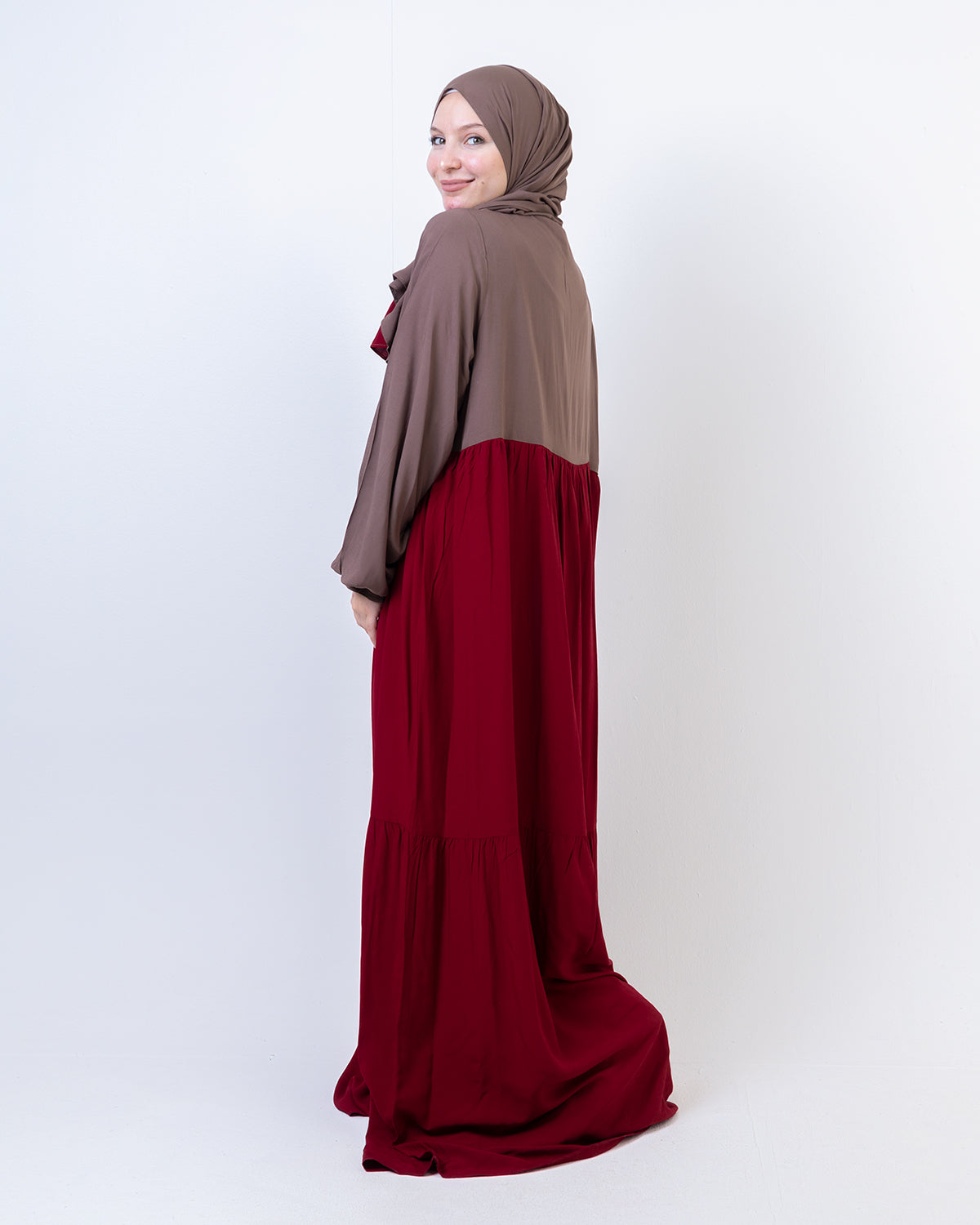 Mix and Match “ Coffee and Dark Red “