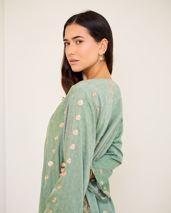 Embroidered Cotton Kaftan Dress - Tamara
