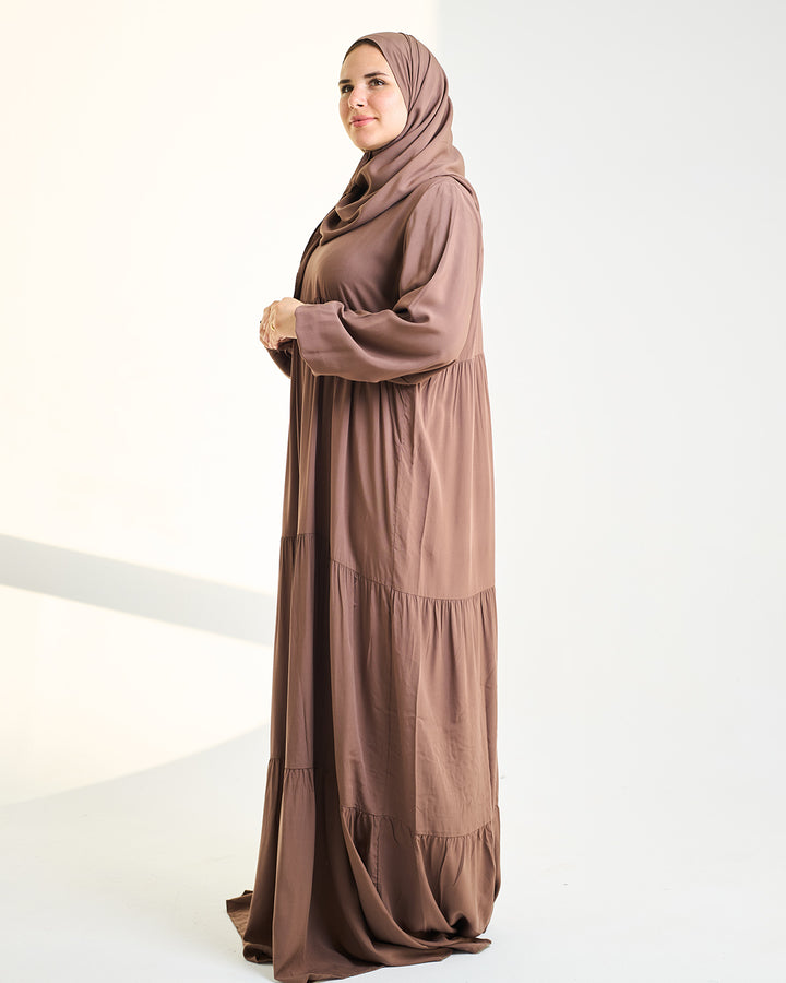 Coffee Dress Essdal-Viscose Cotton