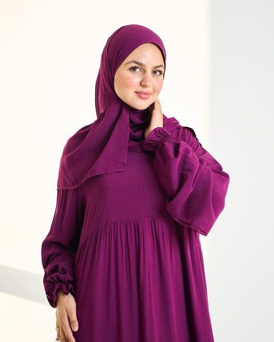 Purple Dress Essdal-Viscose Cotton