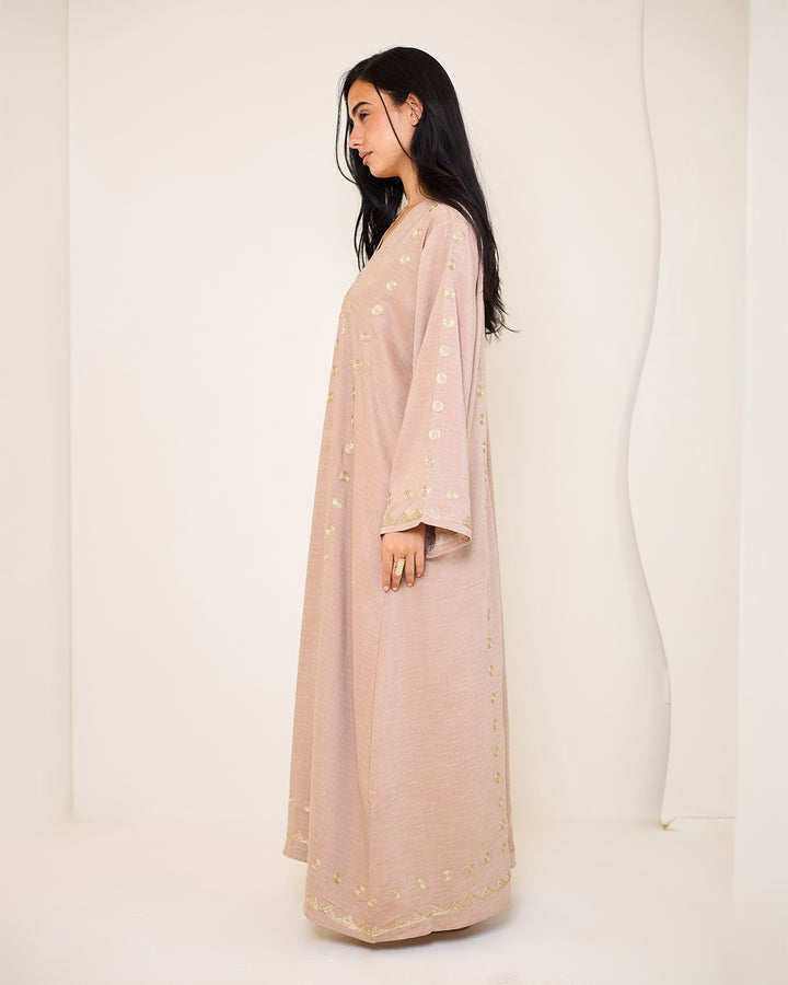 Embroidered Cotton Kaftan Dress - Tamara