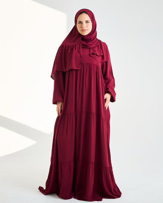 Marron Dress Essdal-Viscose Cotton
