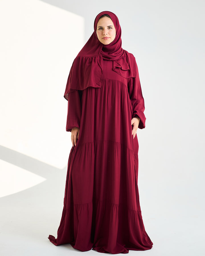 Marron Dress Essdal-Viscose Cotton
