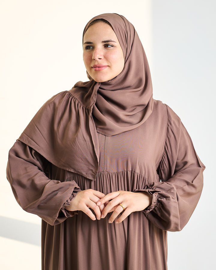 Coffee Dress Essdal-Viscose Cotton