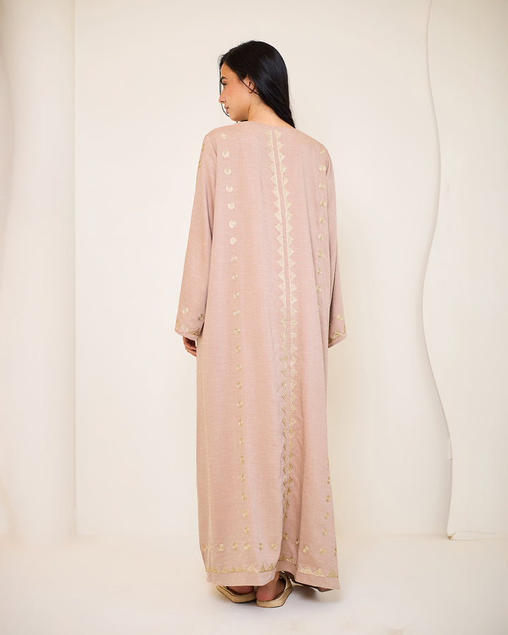 Embroidered Cotton Kaftan Dress - Tamara