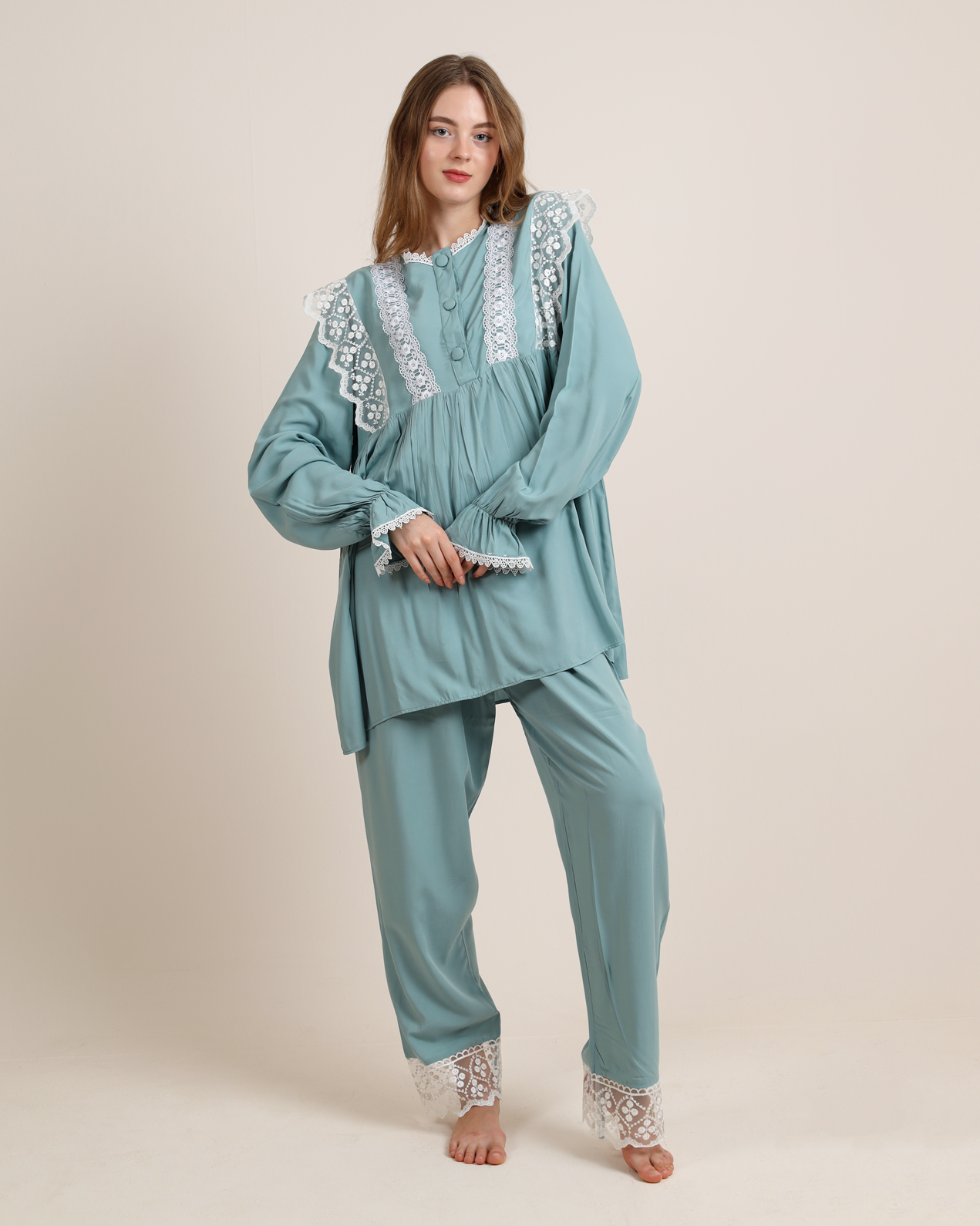 Amelia Mint - Viscose Pajama