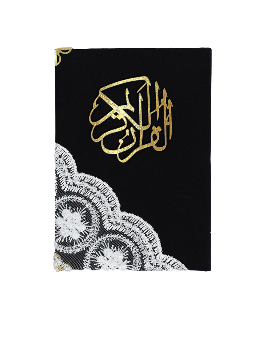 Black Lace embroidered Quran
