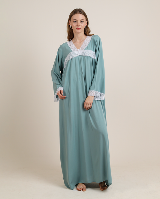 Lillia mint- Viscose Home Dress