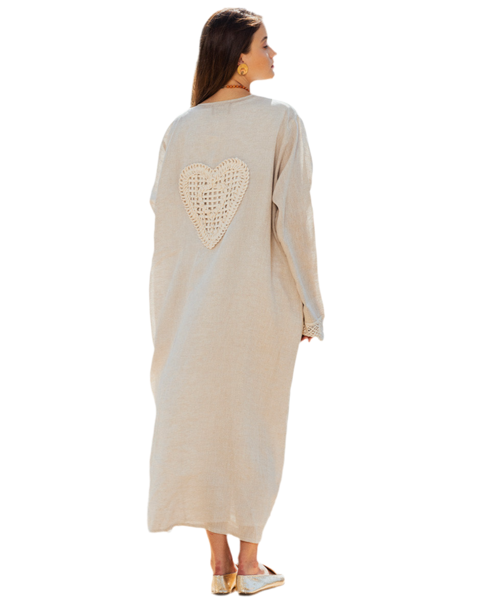 Bleeding Hearts Linen Cardigan