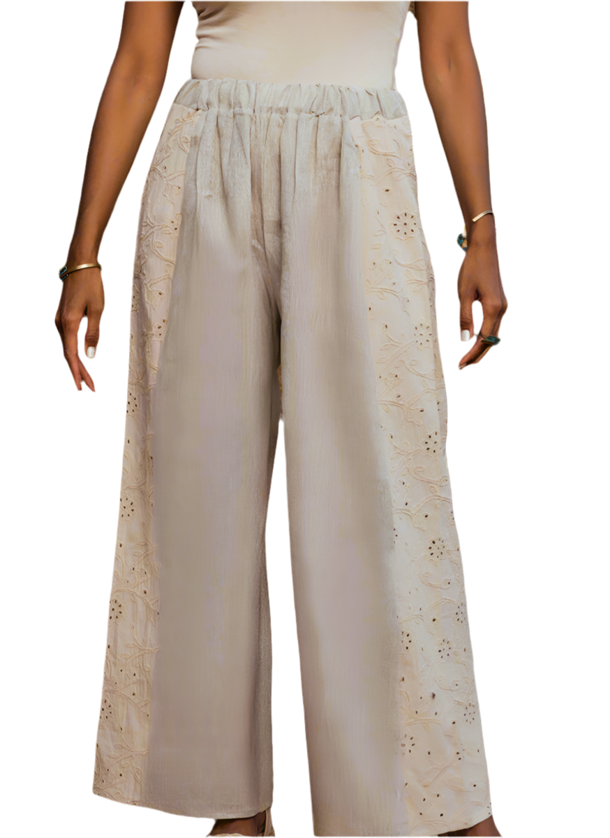 Queen Anne lace set Pure linen with Rukama beige