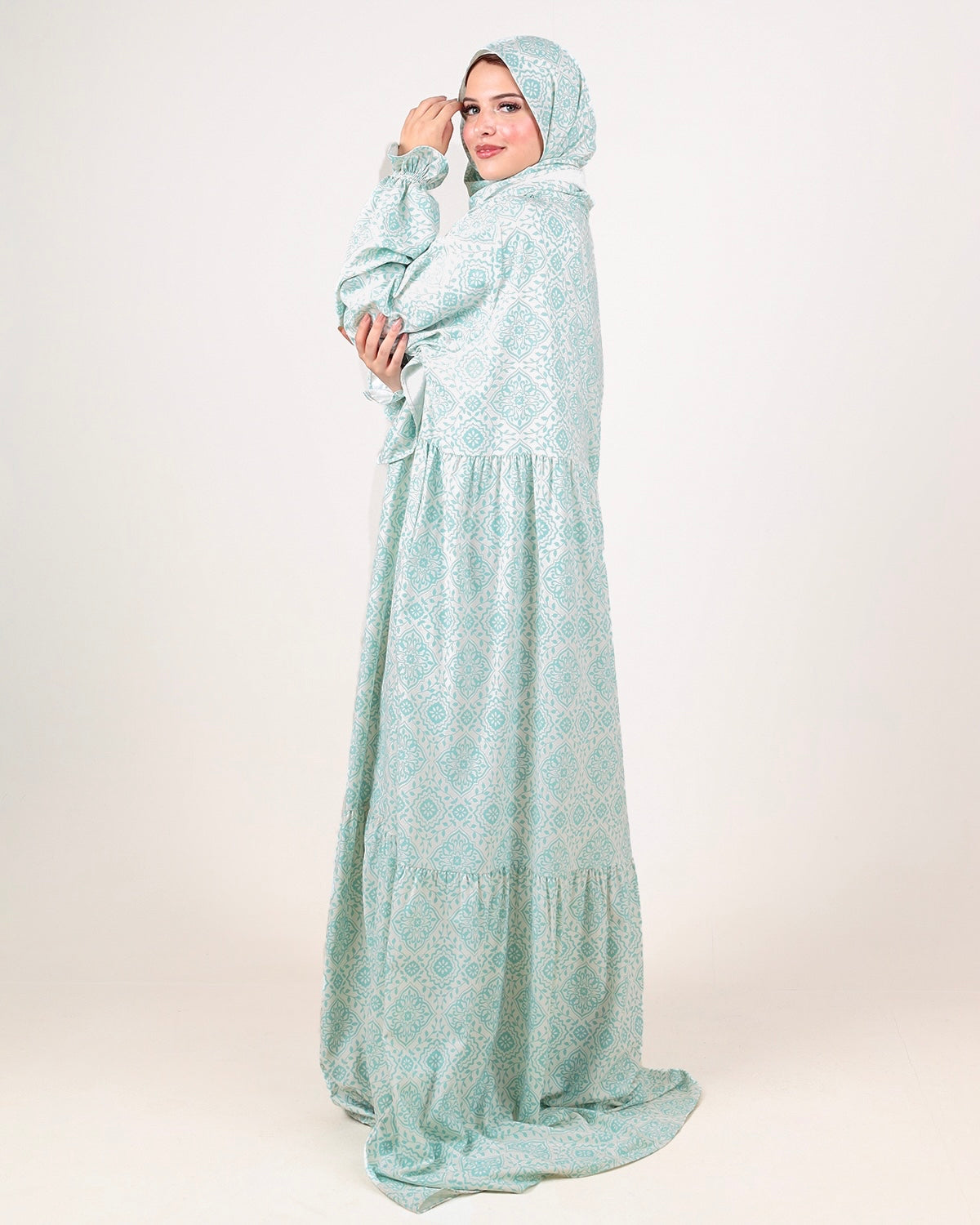 Lace and Grace Mint Green Printed Crepe Essdal